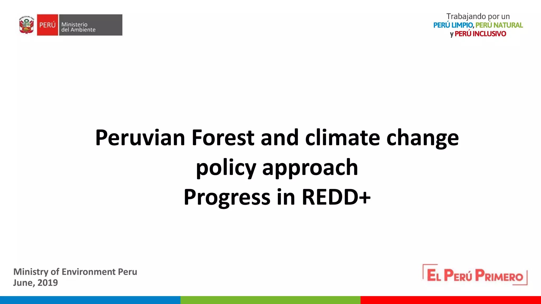 Peruvian Forest and climate change policy approach Progress in REDD+ | PDF