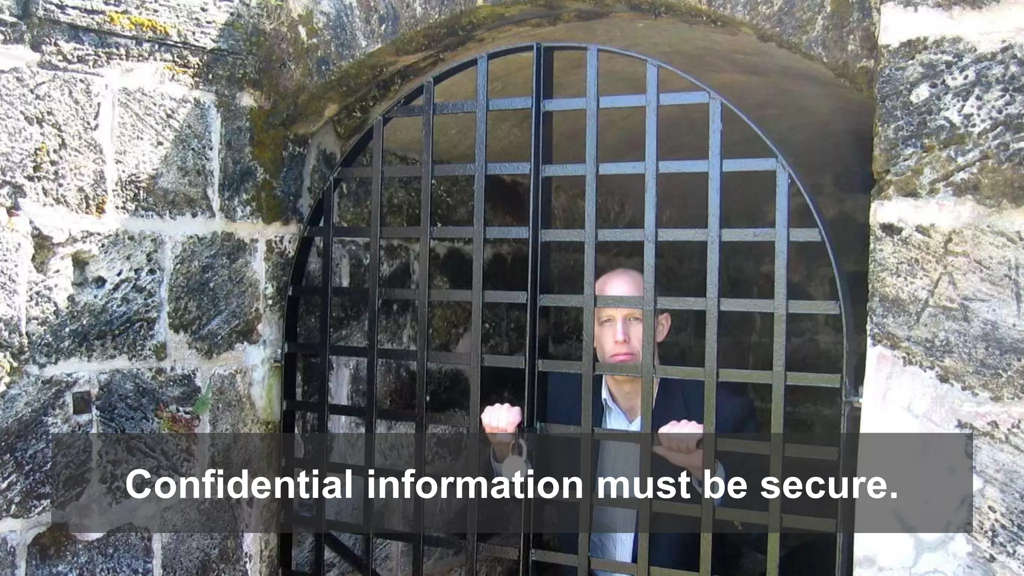 Confidential information must be secure. 
 