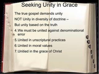 Doctrinal Unity Perverting the gospel | PPT