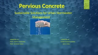 Innovative Pervious Concrete Solutions for Sustainable Urban Stormwater ...