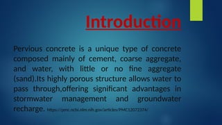 Innovative Pervious Concrete Solutions for Sustainable Urban Stormwater ...