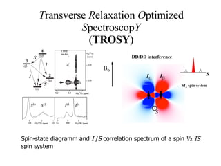 Spin-state diagramm and  I  / S  correlation spectrum of a spin ½  IS  spin system  T ransverse  R elaxation  O ptimized  S pectroscop Y ( TROSY ) 