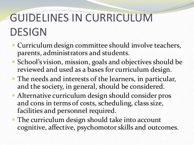 Principles Of Curriculum Design Ppt – RMLIZB
