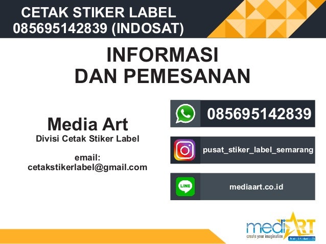 WA 085695142839 Pesan  Stiker  Label Online  Di Semarang