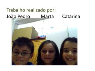 Trabalho realizado por:João Pedro         Marta       Catarina 