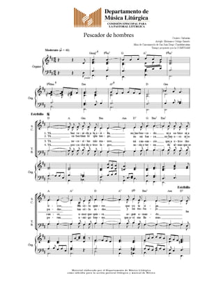 M a t e r i a l e l a b o r a d o p o r e l D e p a r ta m e n to d e M ú s i c a L i tú r g i c a
c o m o s u b s i d i o p a r a l a a c c i ó n p a s t o r a l l i tú r g i c a y m u s i c a l d e M é x i c o
 