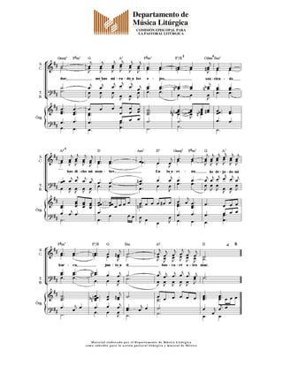 M a t e r i a l e l a b o r a d o p o r e l D e p a r ta m e n to d e M ú s i c a L i tú r g i c a
c o m o s u b s i d i o p a r a l a a c c i ó n p a s t o r a l l i tú r g i c a y m u s i c a l d e M é x i c o
 