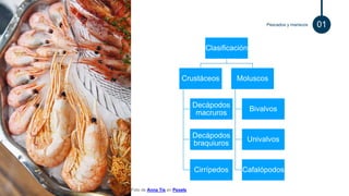 Composición de alimentos: Pescados y mariscos. Definición y Composición