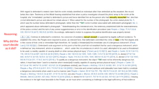 Reasoning:
Why did the
court decide
as it did?
 