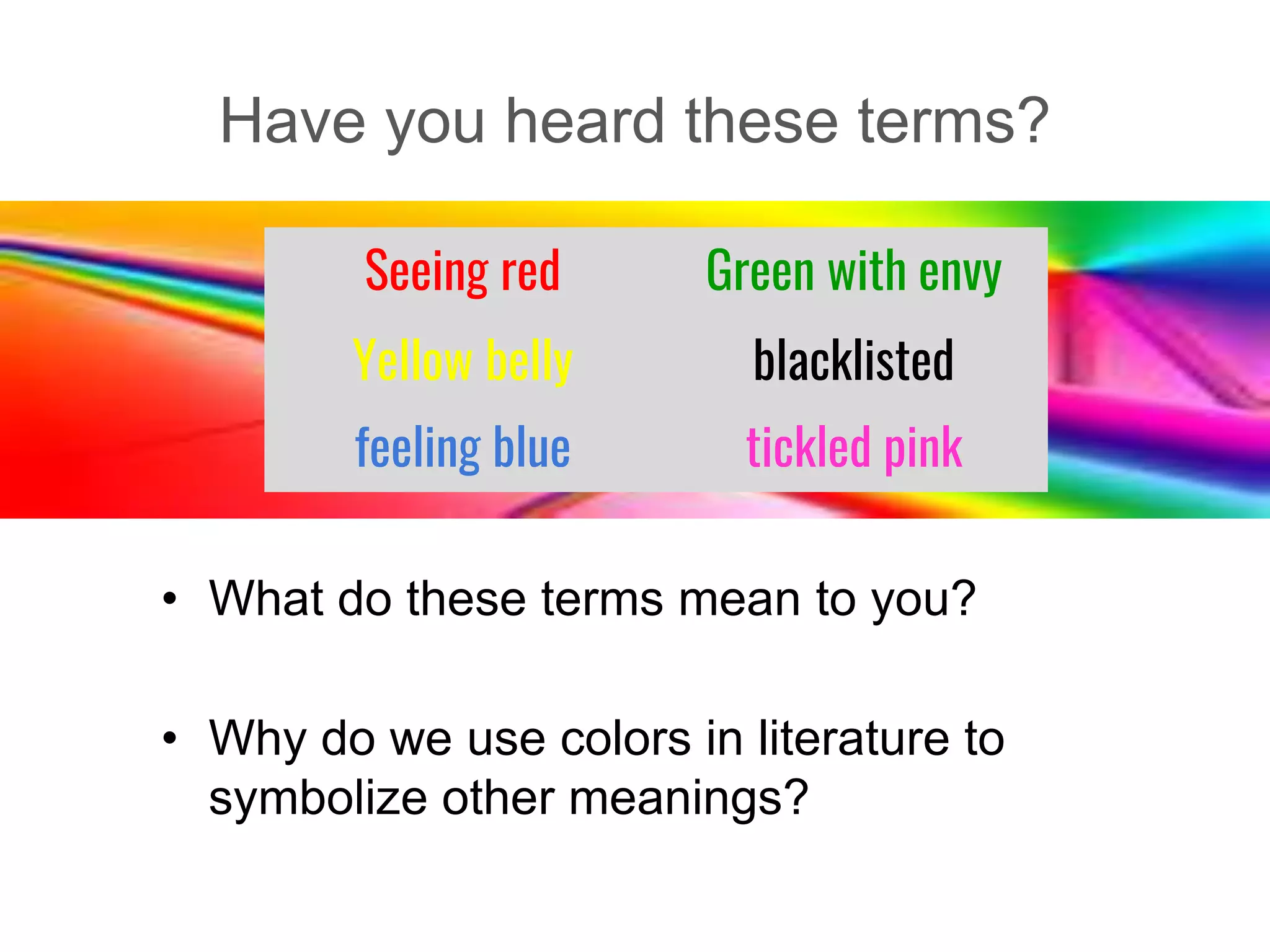 Tbt color symbolism | PPTX