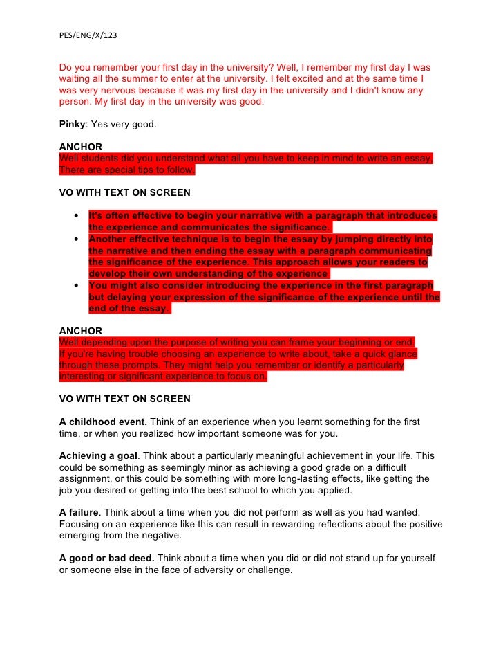 Essay ii with