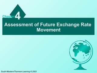 Assessment of Future Exchange Rate
Movement
4Chapter
South-Western/Thomson Learning © 2003
 