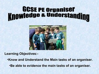GCSE PE Organiser Knowledge & Understanding ,[object Object],[object Object],[object Object]