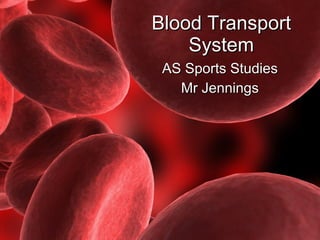 Blood Transport System AS Sports Studies Mr Jennings 