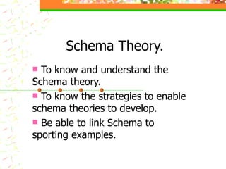Schema Theory. ,[object Object],[object Object],[object Object]