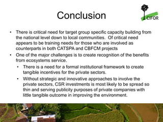 Legal and Policy Framework for Payment for Ecosystem Services (PES) in Thailand