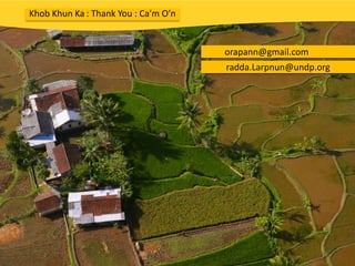 Legal and Policy Framework for Payment for Ecosystem Services (PES) in Thailand