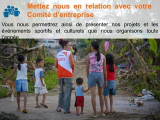 Vous nous permettrez ainsi de présenter nos projets et les
évènements sportifs et culturels que nous organisons toute
l’année
Mettez nous en relation avec votre
Comité d’entreprise
 