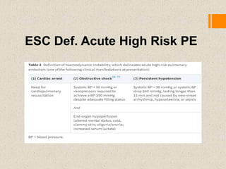 Pulmonary Embolism, Case Report of b/l PE & Literature Review | PPTX