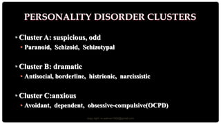 Personality disorders | PPT