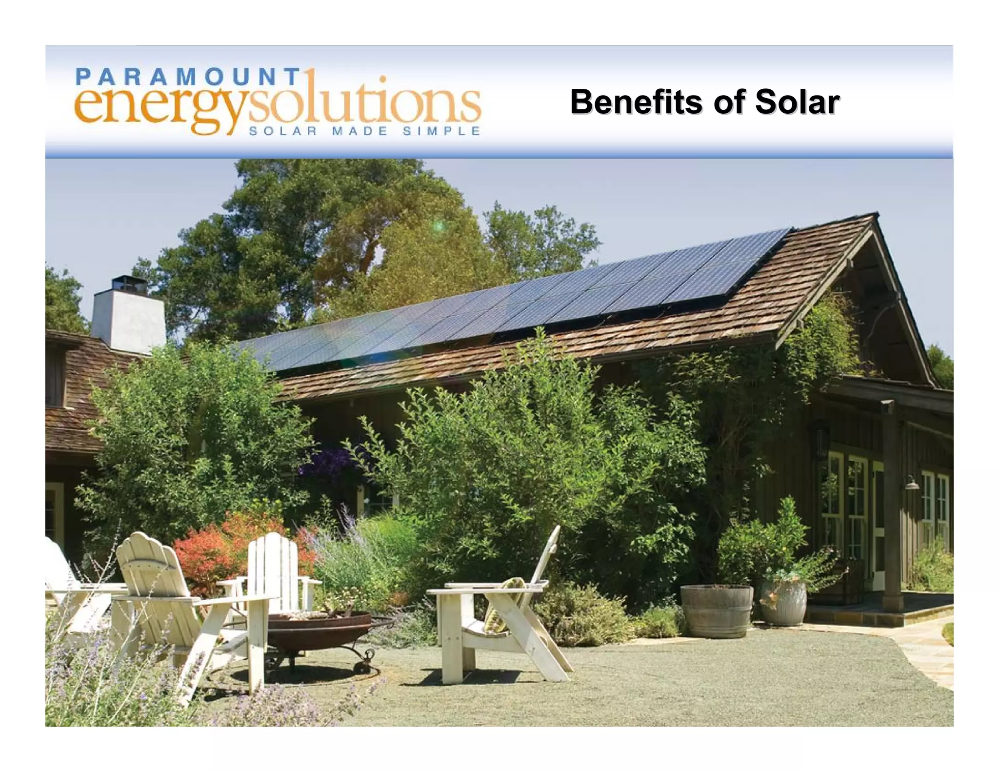 Benefits of Solar
 