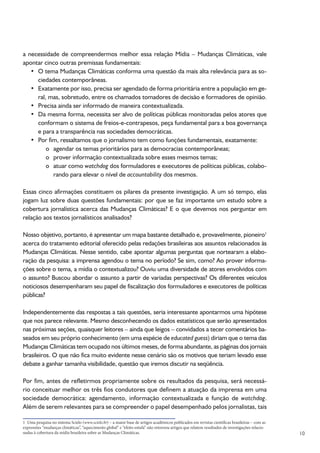 Pesquisa Jornalismo e Mudanças Climáticas - ANDI
