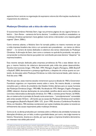 Pesquisa Jornalismo e Mudanças Climáticas - ANDI