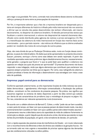 Pesquisa Jornalismo e Mudanças Climáticas - ANDI