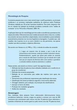 Pesquisa Jornalismo e Mudanças Climáticas - ANDI