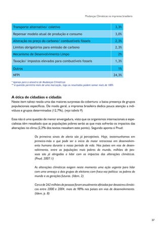 Pesquisa Jornalismo e Mudanças Climáticas - ANDI