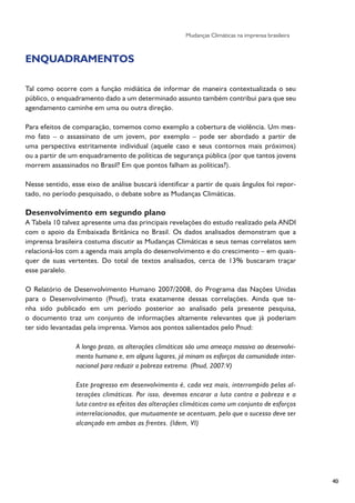 Pesquisa Jornalismo e Mudanças Climáticas - ANDI