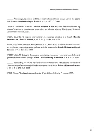 Pesquisa Jornalismo e Mudanças Climáticas - ANDI