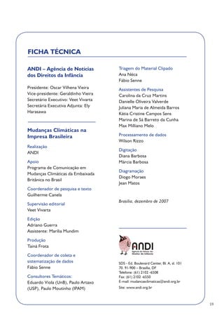 Pesquisa Jornalismo e Mudanças Climáticas - ANDI
