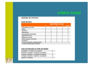 critério brasil
 