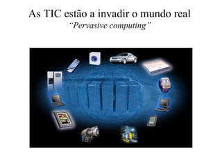 As TIC estão a invadir o mundo real
        “Pervasive computing”
 