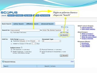 Digite as palavras chaves e clique em “Search”