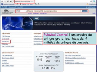 PubMed Central
PubMed Central é um arquivo de
artigos gratuitos. Mais de 4
milhões de artigos disponíveis.
 