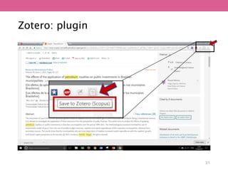 Zotero: plugin
31
 