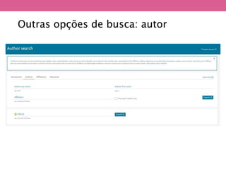 Outras opções de busca: autor
 