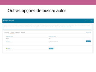 Outras opções de busca: autor
 