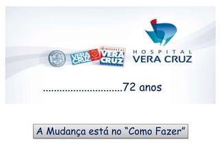 .............................72 anos
A Mudança está no “Como Fazer”
 