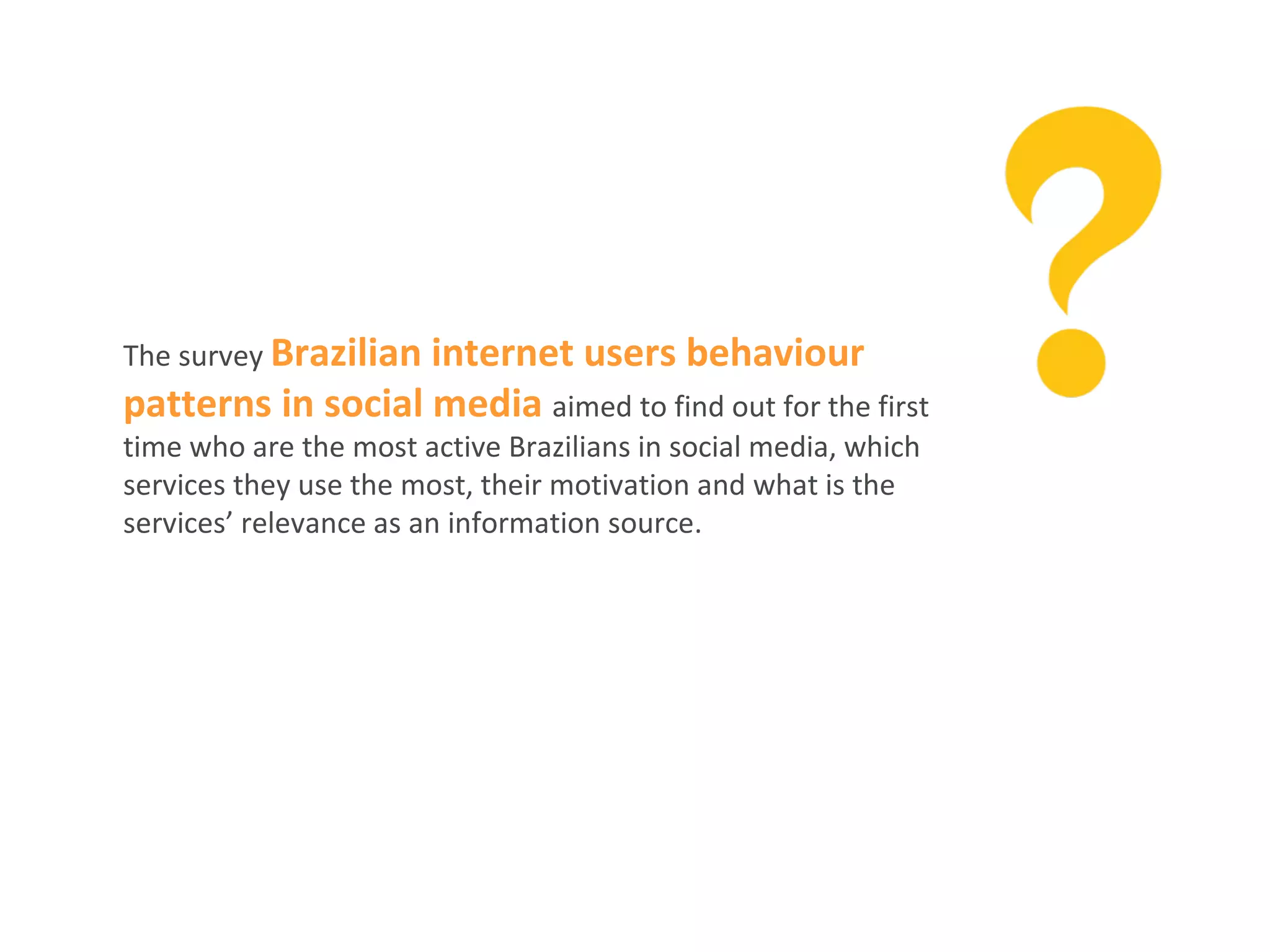 Brazilian users behaviour patterns in social media PPT
