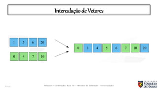 Pesquisa e Ordenação - Aula 06 - Métodos de Ordenação (Intercalação ...