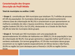  Receitas: Receita Orçamentária per capita (2007) e Percentual de Receitas de Arrecadação Própria no total da Receita Bruta (2007).Descrição do indicadorNa composição dos três indicadores, todos os componentes foram padronizados na escala de 0 a 1, a fim de facilitar a interpretação dos dados. Para tanto, utilizou-se a seguinte padronização:onde j corresponde ao número da variável em uma determinada dimensão e i refere-se ao município