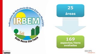 25
   áreas




   169
aspectos/itens
  avaliados
 