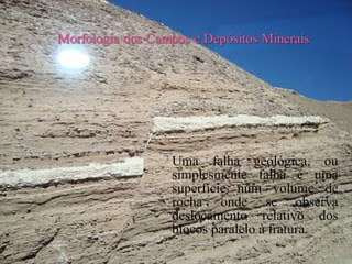 Uma falha geológica, ou simplesmente falha é uma superfície num volume de rocha onde se observa deslocamento relativo dos blocos paralelo à fratura. 