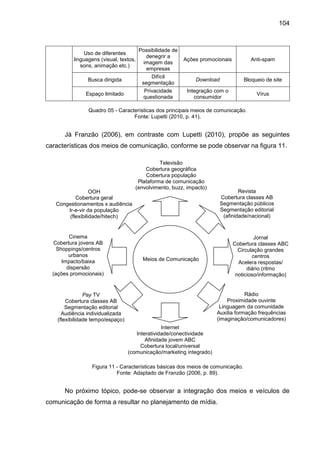 104
Uso de diferentes
linguagens (visual, textos,
sons, animação etc.)
Possibilidade de
denegrir a
imagem das
empresas
Açõ...