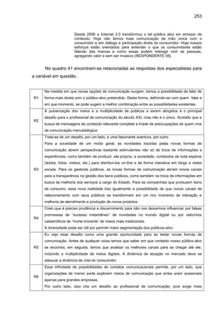 253
Desde 2006 a Internet 2.0 transformou o tal público alvo em emissor de
conteúdo. Hoje não temos mais comunicação de mã...
