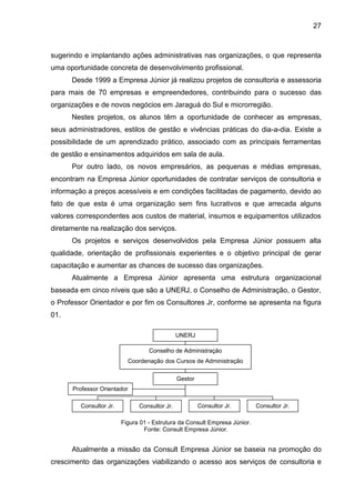 27
sugerindo e implantando ações administrativas nas organizações, o que representa
uma oportunidade concreta de desenvolv...
