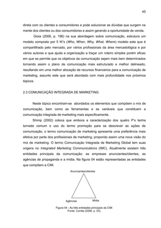 45
direta com os clientes e consumidores e pode solucionar as dúvidas que surgem na
mente dos clientes ou dos consumidores...
